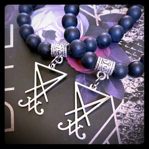 Lucifer Sigil Onyx Bracelet